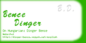 bence dinger business card